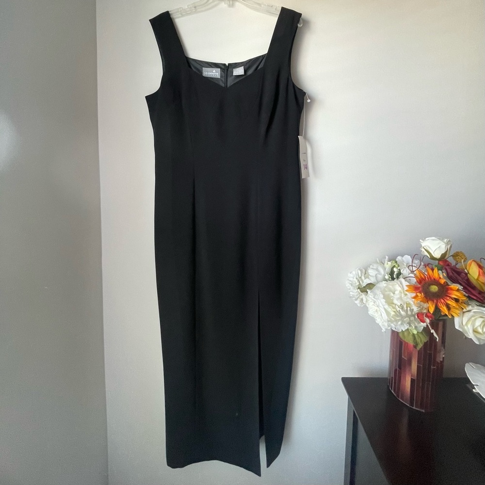 Liz Claiborne Womens Black Sleeveless Maxi Dress Size 14